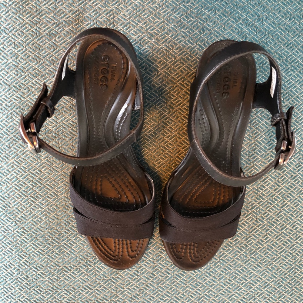 Croc Wedge Sandals